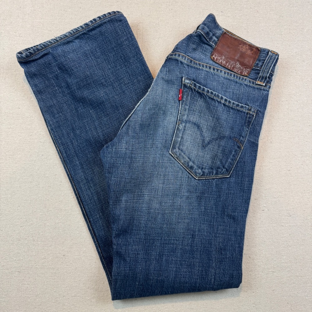 Levi's Capital E Hesher Regular Straight Jeans Men's 29 Dark Wash Made in USA
